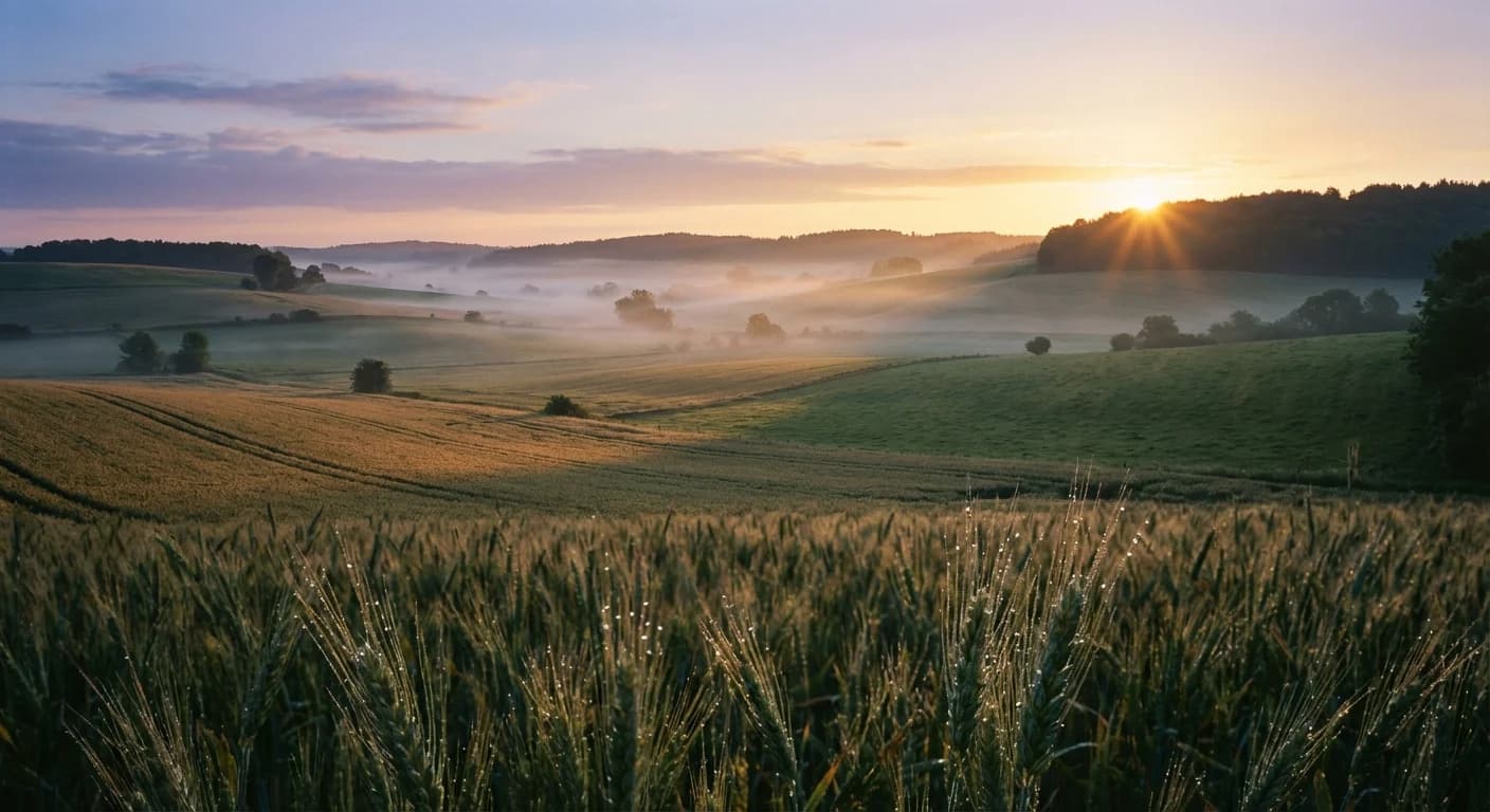 Golden wheat field
